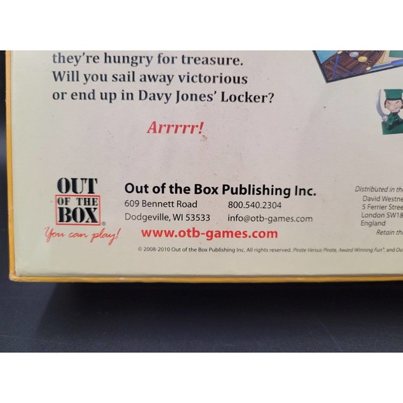 Pirate Versus Pirate Board Game 2 Players SEALED Out Of The Box - Picture 3 of 10